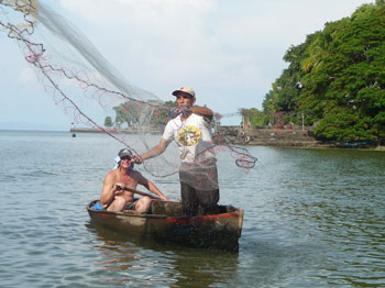 Excursion en el lago de Nicaragua