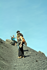 Ascention volcxan cerro Negro au Nicaragua